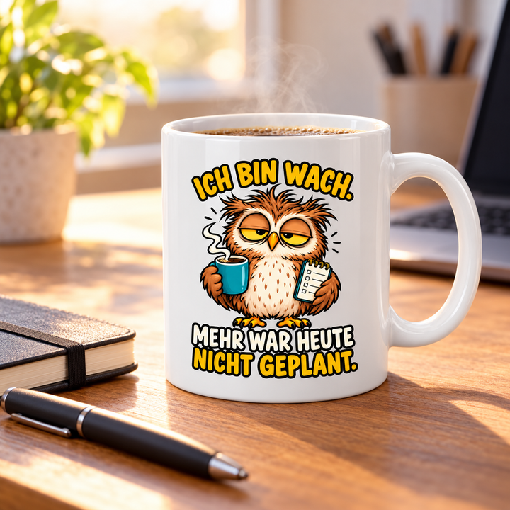 Eulen-Tasse Ich bin wach – Lifestyle