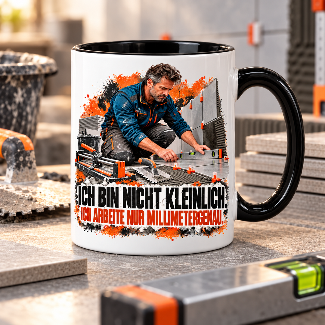 Fliesenleger-Tasse im Handwerker-Lifestyle