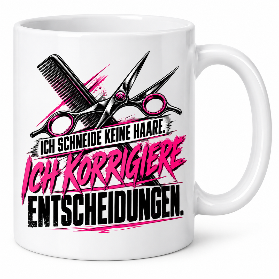 Friseur-Tasse mit Spruch in Weiß – PEPAM Geschenke