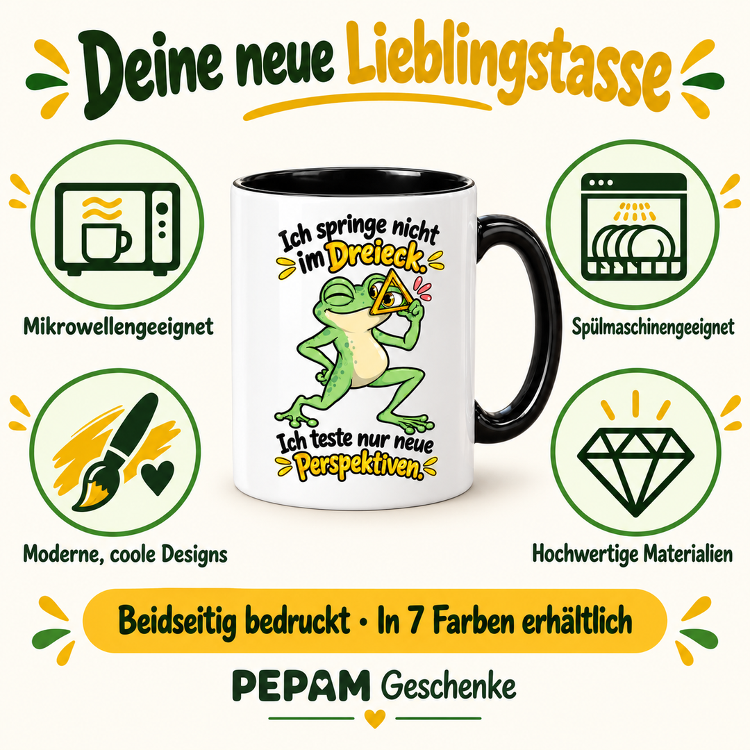 PEPAM Geschenke – Vorteile der FROSCH-PERSPEKTIVE Tasse