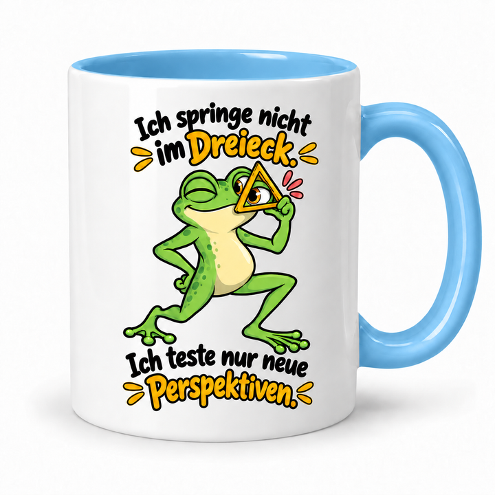 FROSCH-PERSPEKTIVE – Keramiktasse Blau