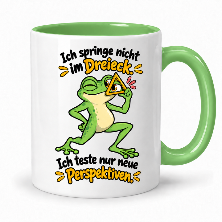 FROSCH-PERSPEKTIVE – Keramiktasse Grün