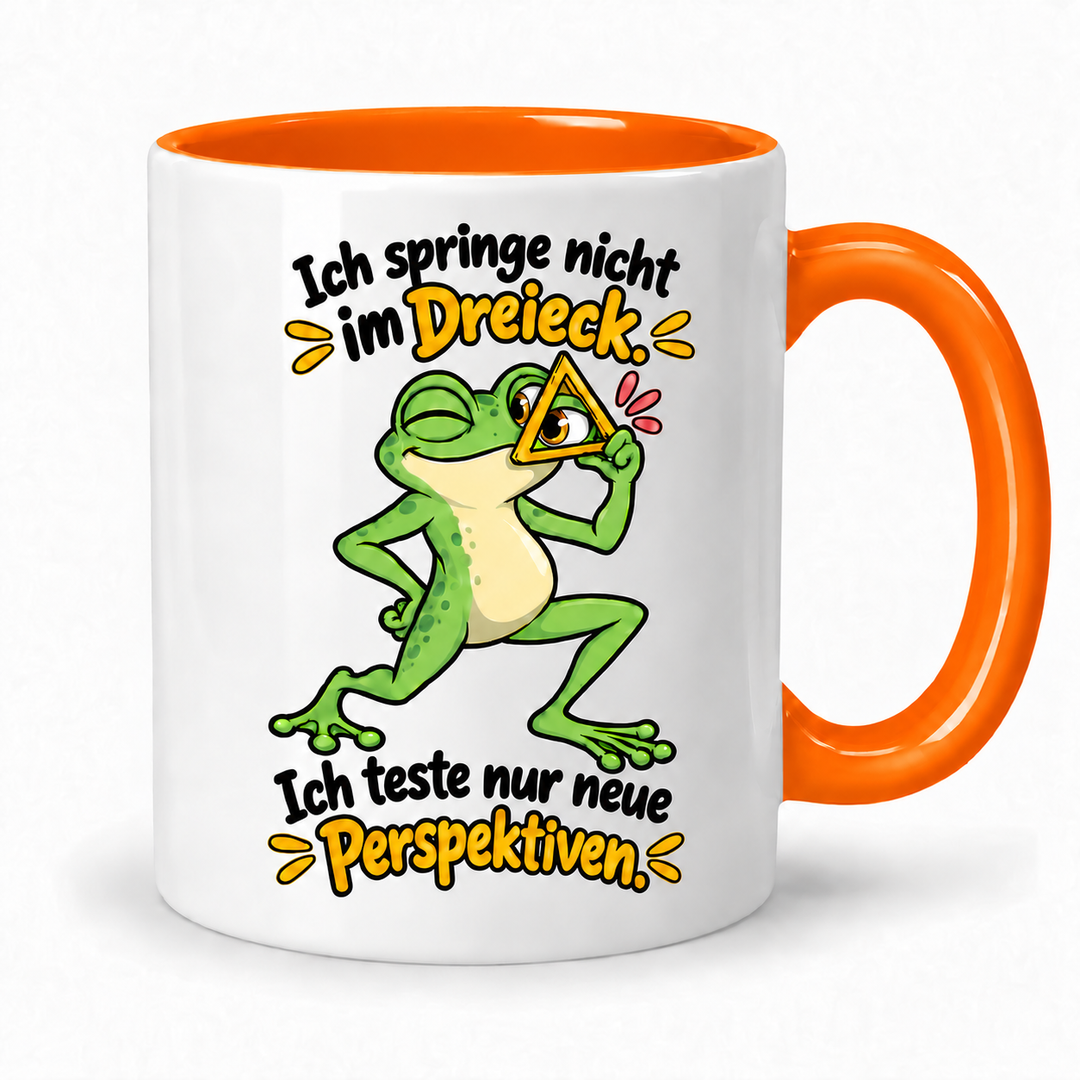 FROSCH-PERSPEKTIVE – Keramiktasse Orange