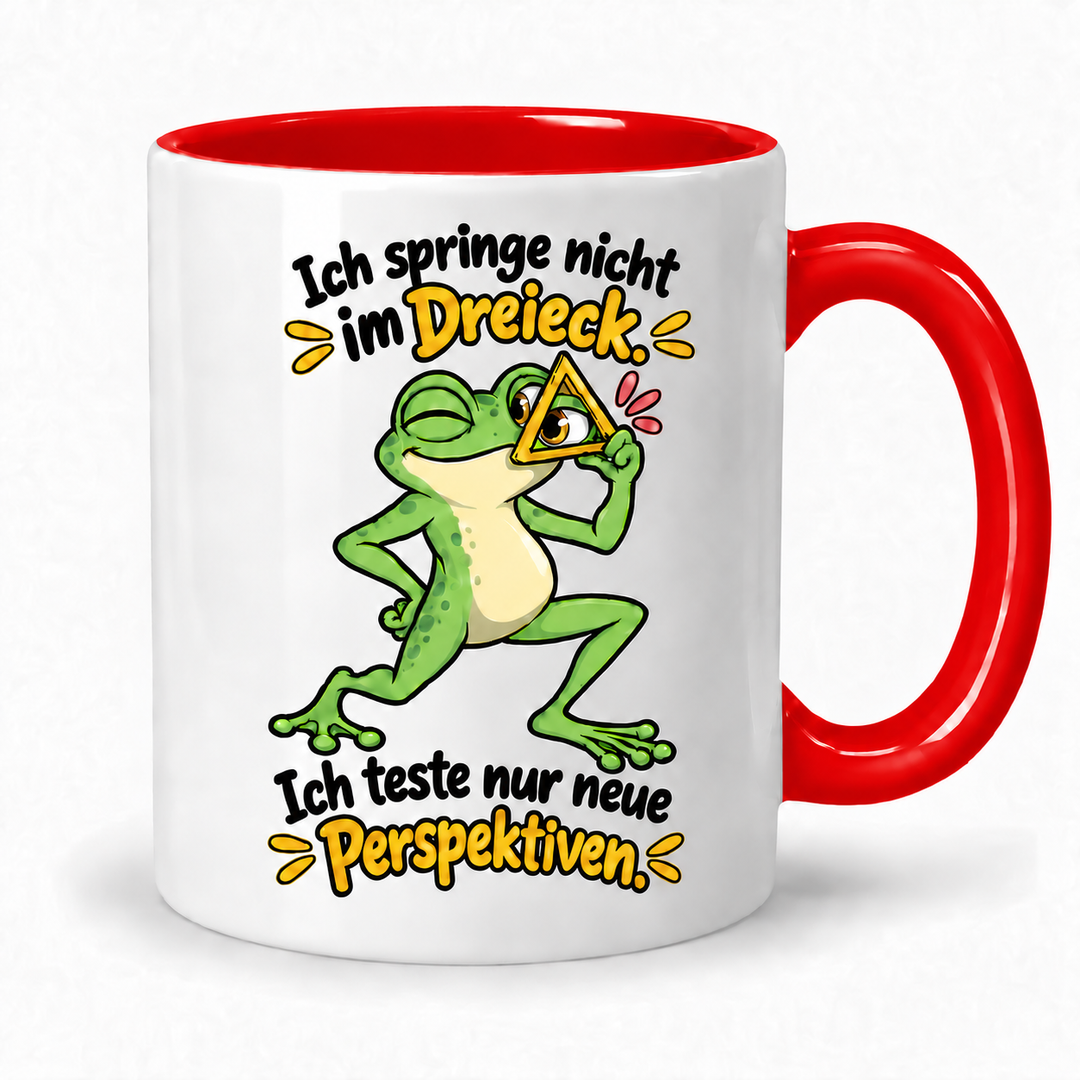 FROSCH-PERSPEKTIVE – Keramiktasse Rot