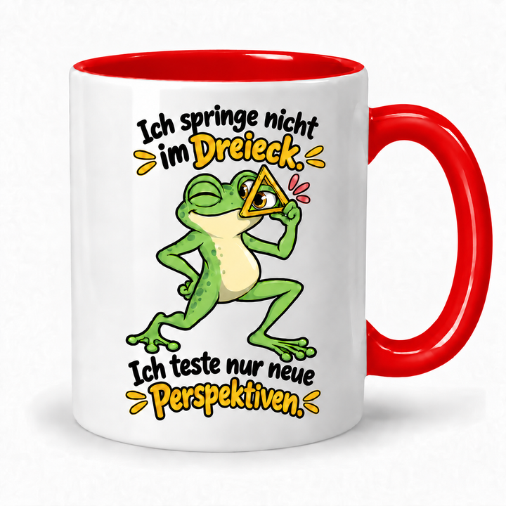 FROSCH-PERSPEKTIVE – Keramiktasse Rot