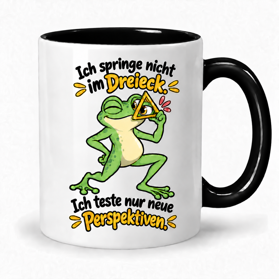 FROSCH-PERSPEKTIVE – Keramiktasse Schwarz