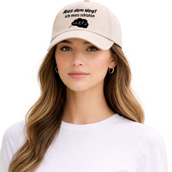 Aus dem Weg ich muss schlafen Kappe – Lustige Cap | Perfektes Geschenk zum Geburtstag & für Freunde