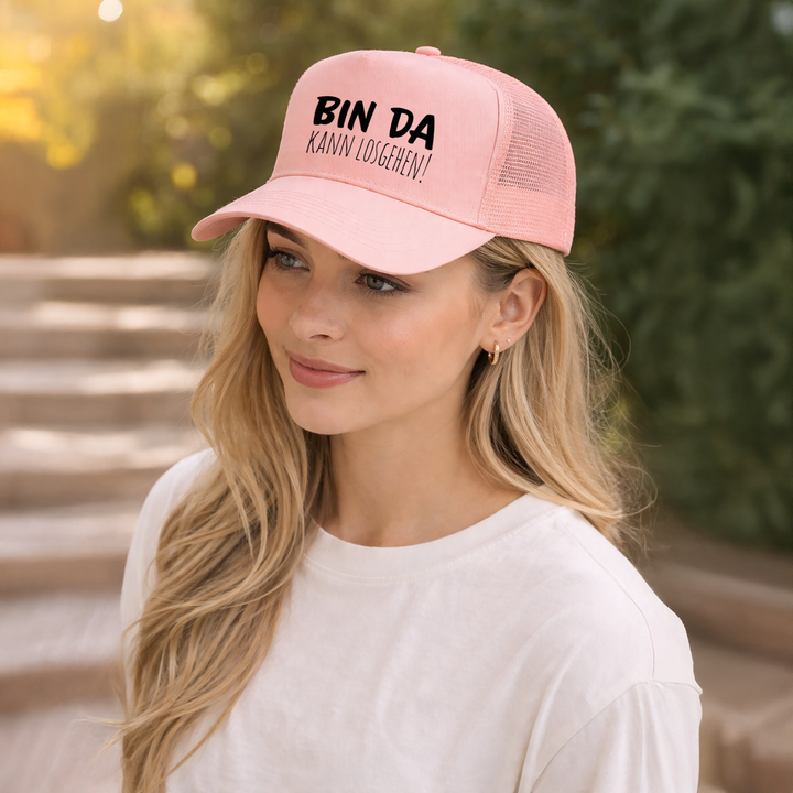 Bin da kann losgehen Kappe – Lustige Cap | Perfektes Geschenk für Party, JGA & Geburtstag