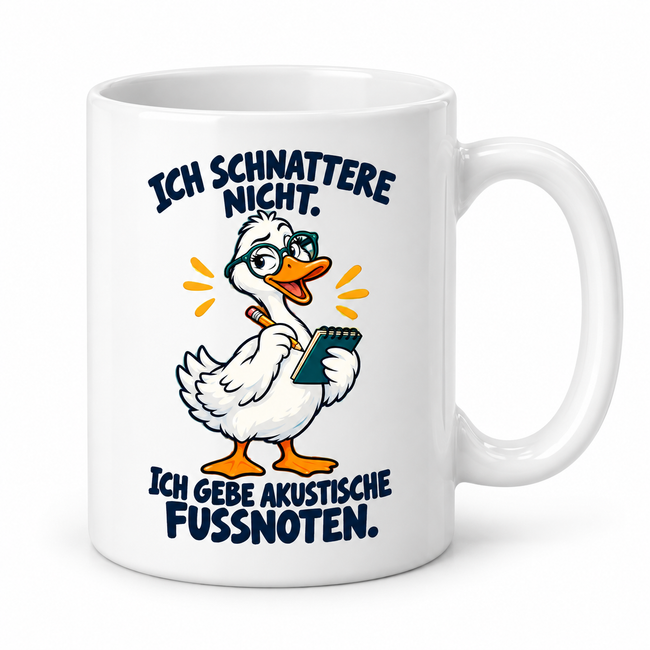 Lustige Gans-Tasse – Akustische Fußnoten