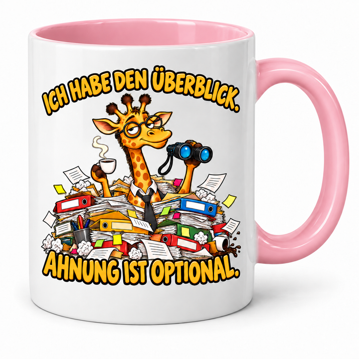 Giraffen-Tasse in Rosa – Ich habe den Überblick