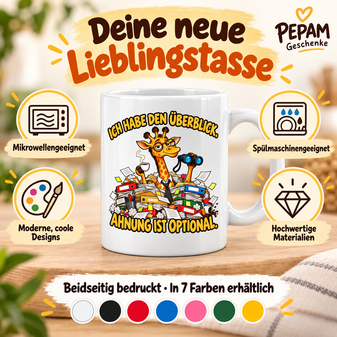 Produktvorteile der Giraffen-Tasse von PEPAM Geschenke
