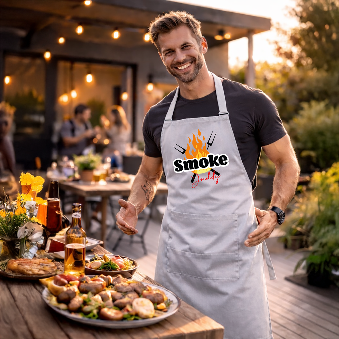 Grillschürze „Smoke Daddy 2“ – BBQ & Smoker Schürze für echte Grillmeister | Geschenkidee für Männer
