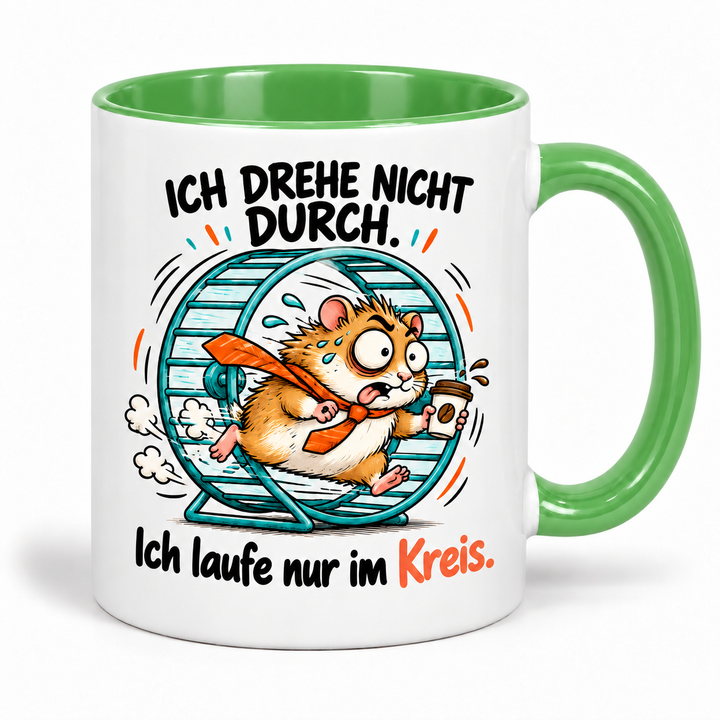 Lustige Hamster-Tasse – Grün