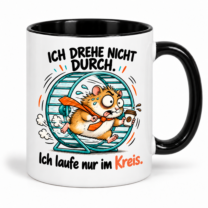 Lustige Hamster-Tasse – Schwarz
