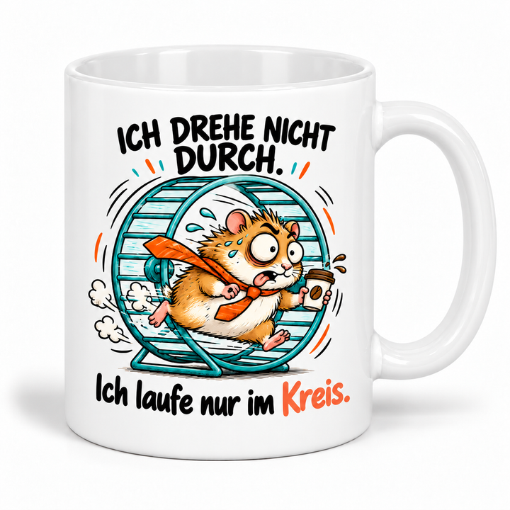Lustige Hamster-Tasse – Weiß