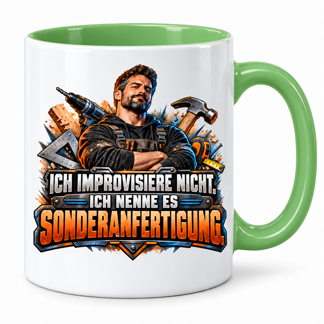 Handwerker Tasse Sonderanfertigung - Grün