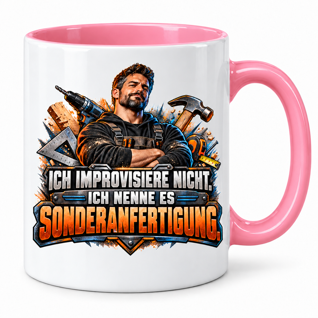 Handwerker Tasse Sonderanfertigung - Rosa