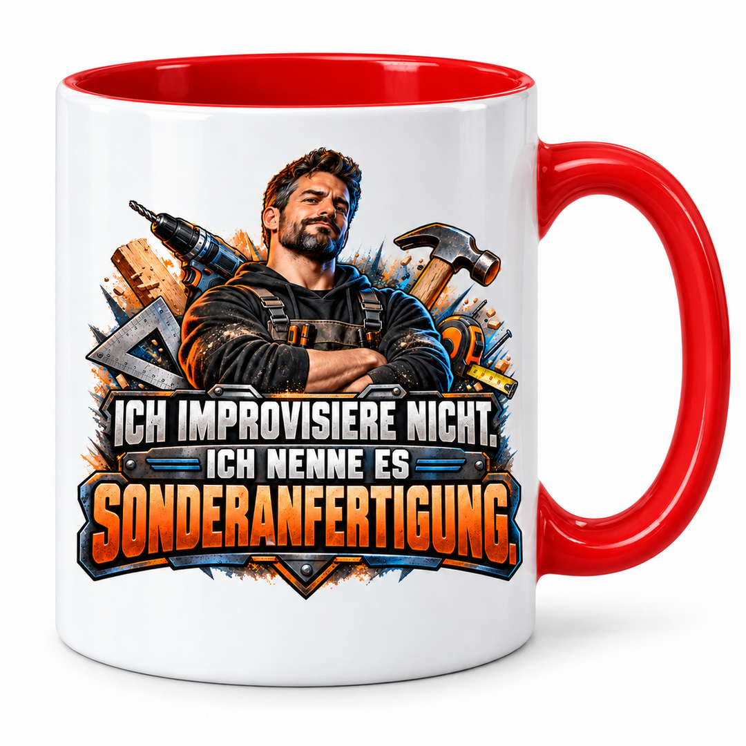 Handwerker Tasse Sonderanfertigung - Rot