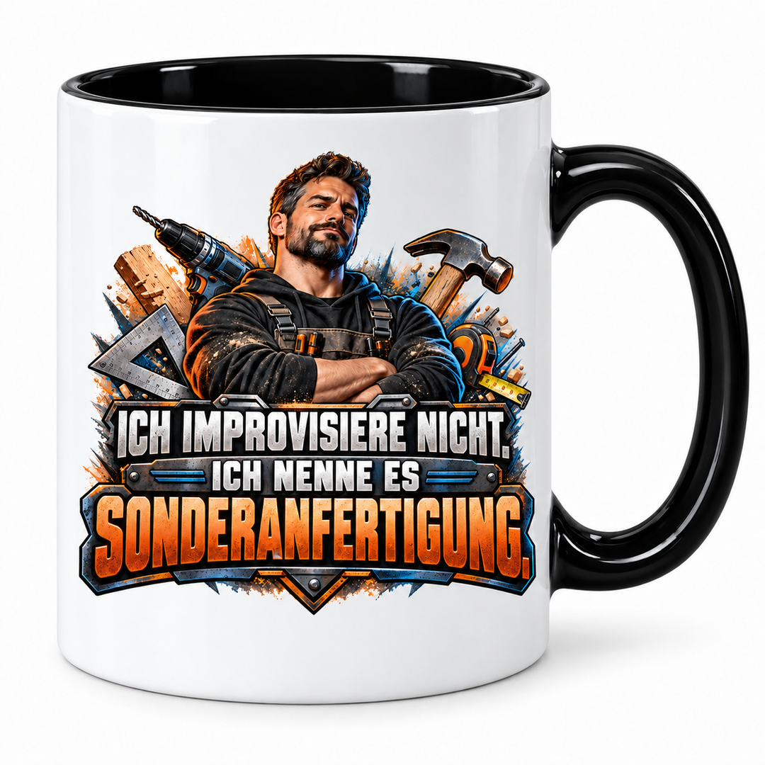 Handwerker Tasse Sonderanfertigung - Schwarz