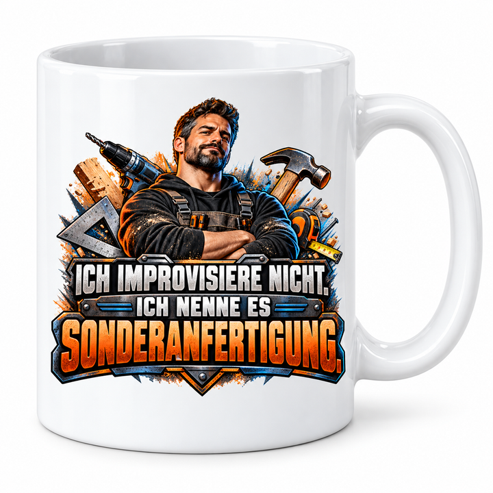 Handwerker Tasse Sonderanfertigung - Weiß