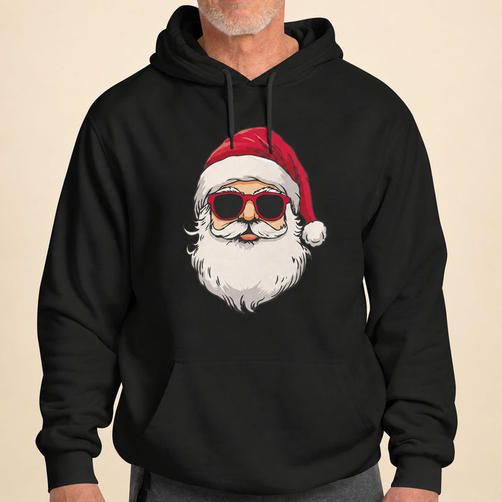 Hoodie „Cooler Weihnachtsmann“ – Hoodie auf cremefarbenem Hintergrund