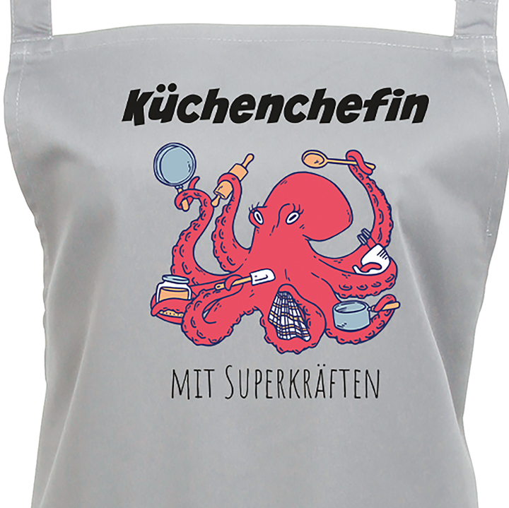 Kochschürze „Küchenchefin mit Superkräften“ – Lustige Schürze für Mama | Geschenkidee für starke Frauen