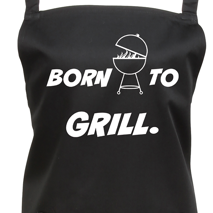 Grillschürze „Born to Grill“ – Lustige BBQ Schürze für Männer | Perfektes Geschenk für Grillmeister