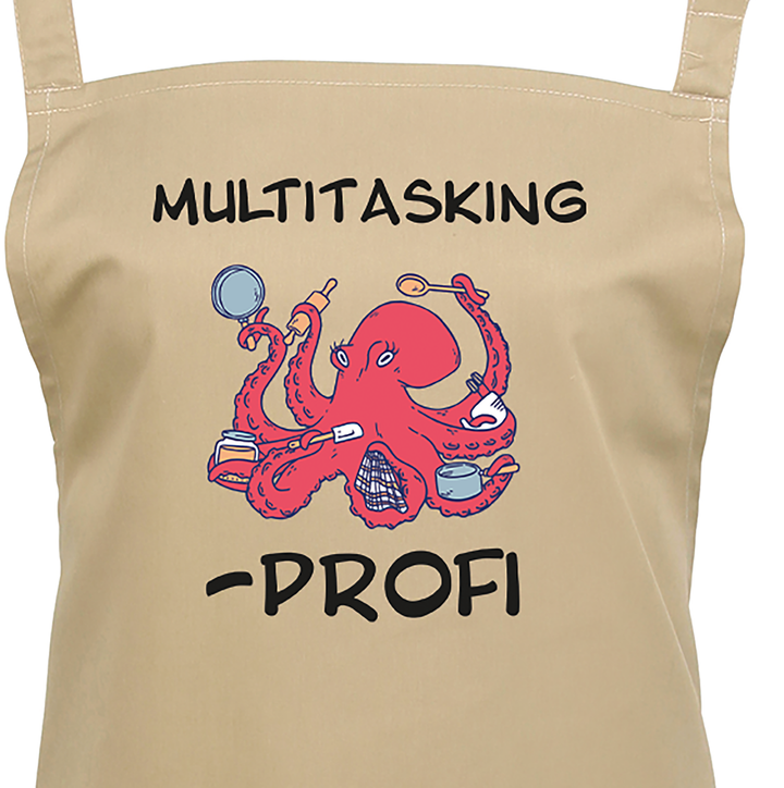 Kochschürze „Multitasking-Profi“ – Lustige Schürze für Mama & Power-Frauen | Perfekte Geschenkidee