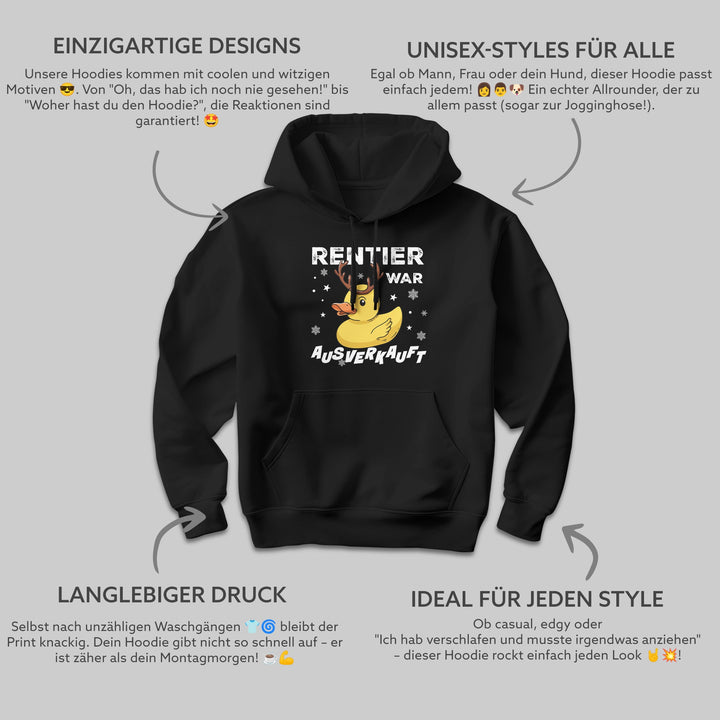 Hoodie „Rentier war ausverkauft“