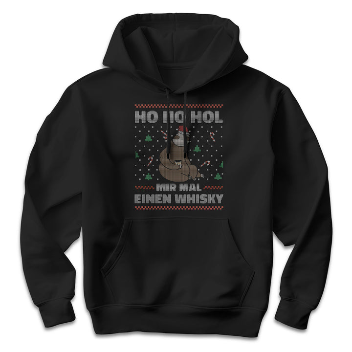 HO HO Hol mir ein Whiskey Hoodie – Lustiges Weihnachts-Faultier-Design | Witziges Geschenk für Whiskey-Liebhaber zur Weihnachtszeit