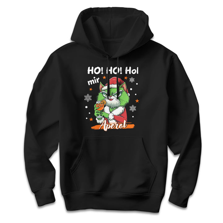Ho Ho Hol mir Aperol Hoodie – Lustiges Weihnachts-Design mit Katze | Humorvolles Geschenk für Aperol-Fans