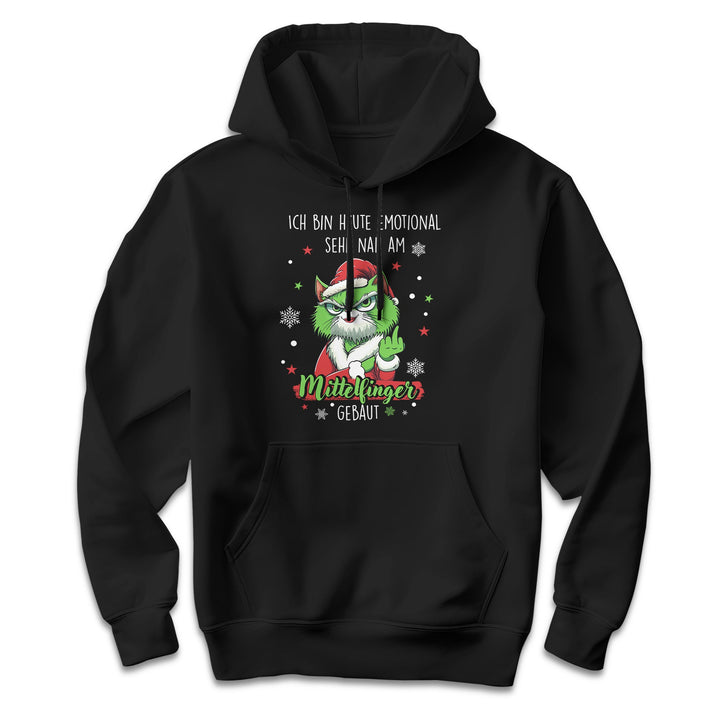 Ich bin heute emotional sehr nah am Mittelfinger Hoodie – Lustiges Katzen-Design | Witziges Geschenk für Humorvolle