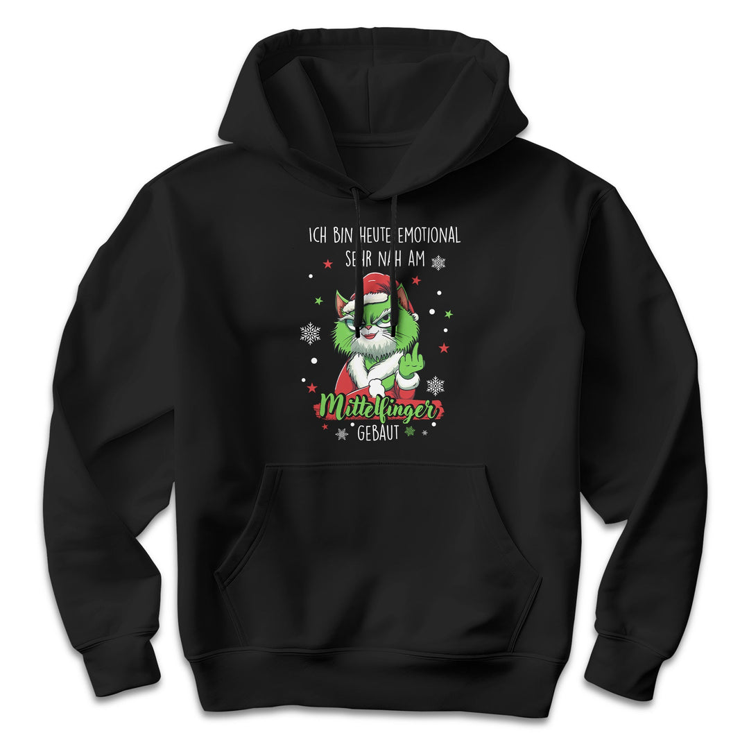 Ich bin heute emotional sehr nah am Mittelfinger Hoodie – Lustiges Katzen-Design | Witziges Geschenk für Humorvolle