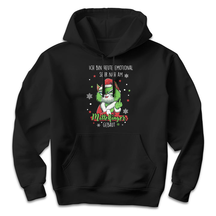 Ich bin heute emotional sehr nah am Mittelfinger Hoodie – Lustiges Katzen-Design | Witziges Geschenk für Humorvolle