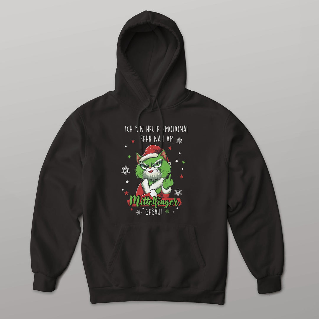 Ich bin heute emotional sehr nah am Mittelfinger Hoodie – Lustiges Katzen-Design | Witziges Geschenk für Humorvolle