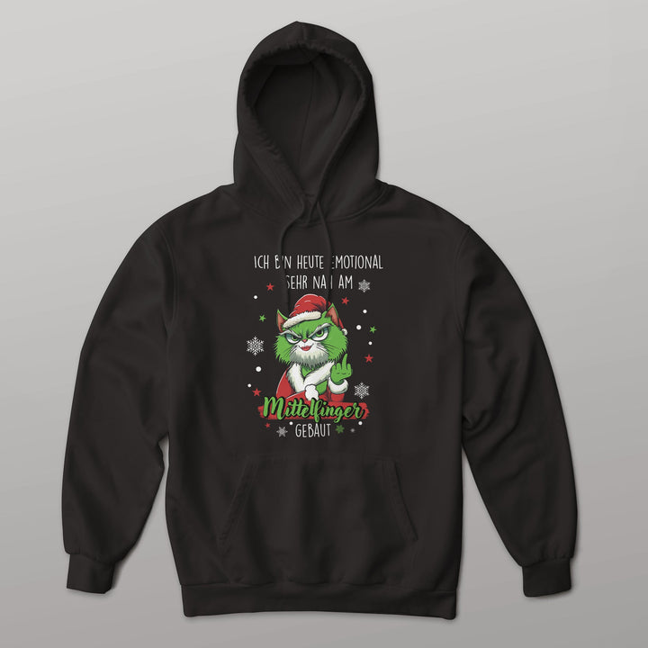 Ich bin heute emotional sehr nah am Mittelfinger Hoodie – Lustiges Katzen-Design | Witziges Geschenk für Humorvolle