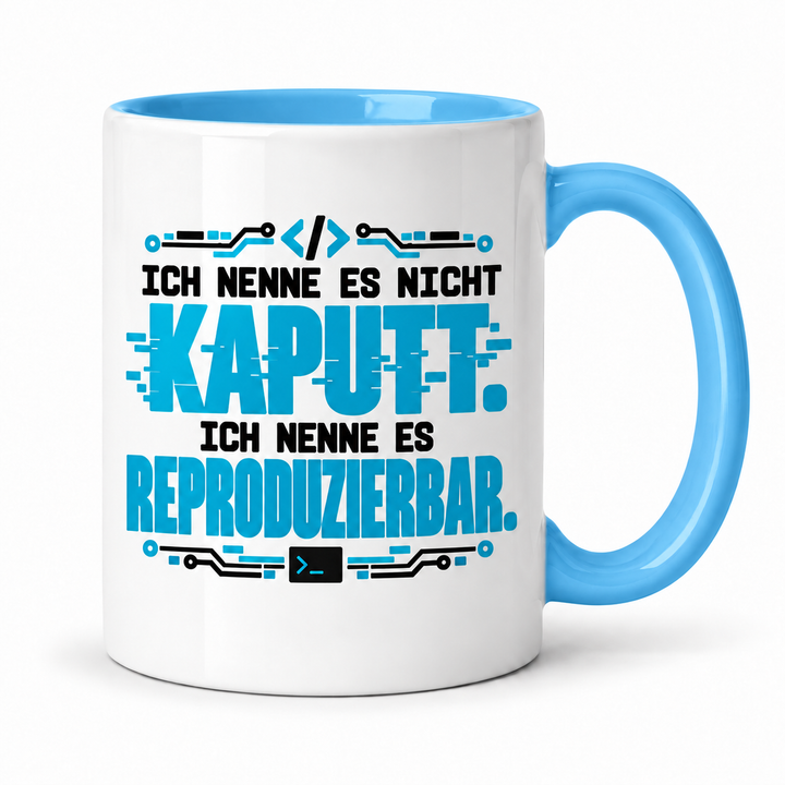 IT-Tasse reproduzierbar in Blau – PEPAM Geschenke