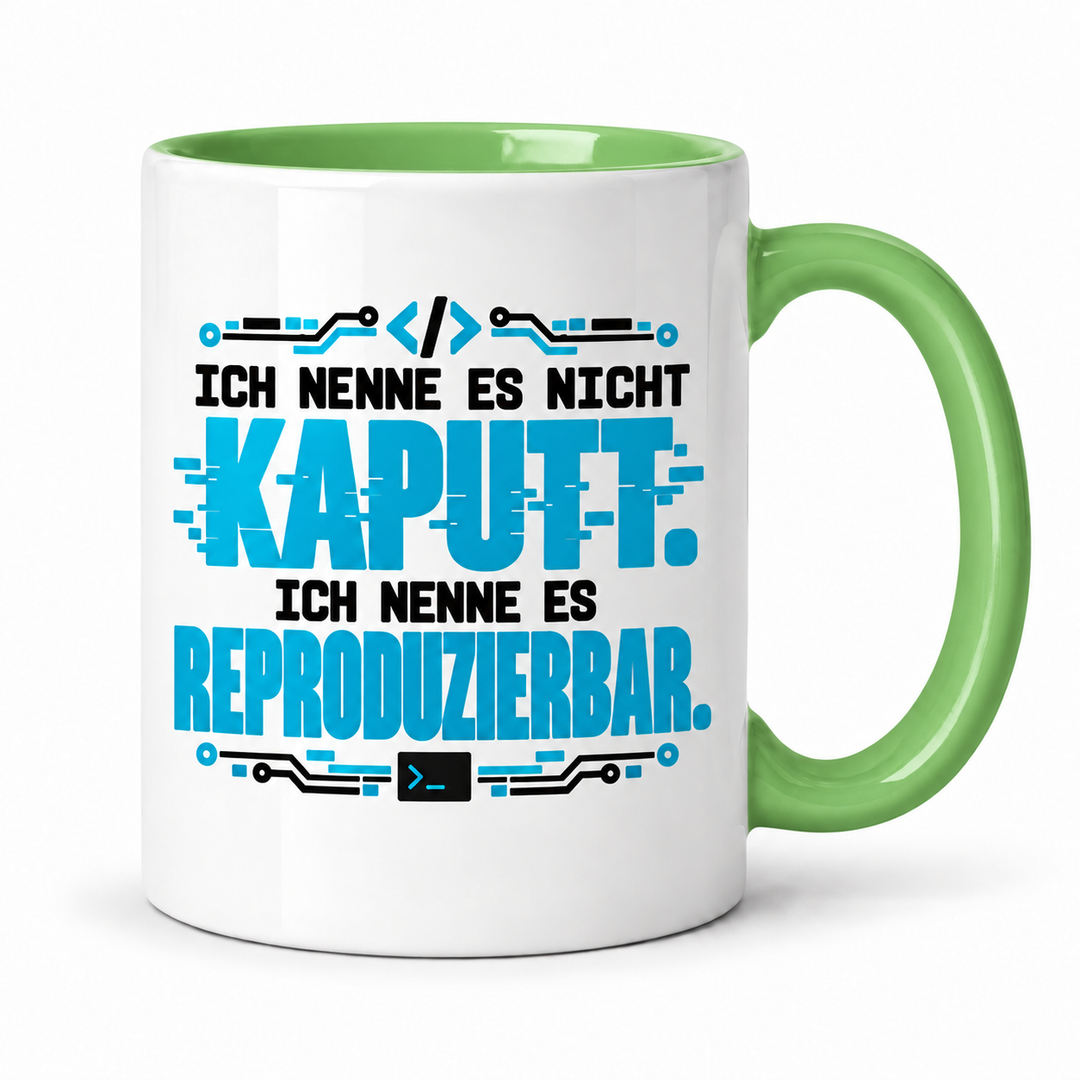 IT-Tasse reproduzierbar in Grün – PEPAM Geschenke