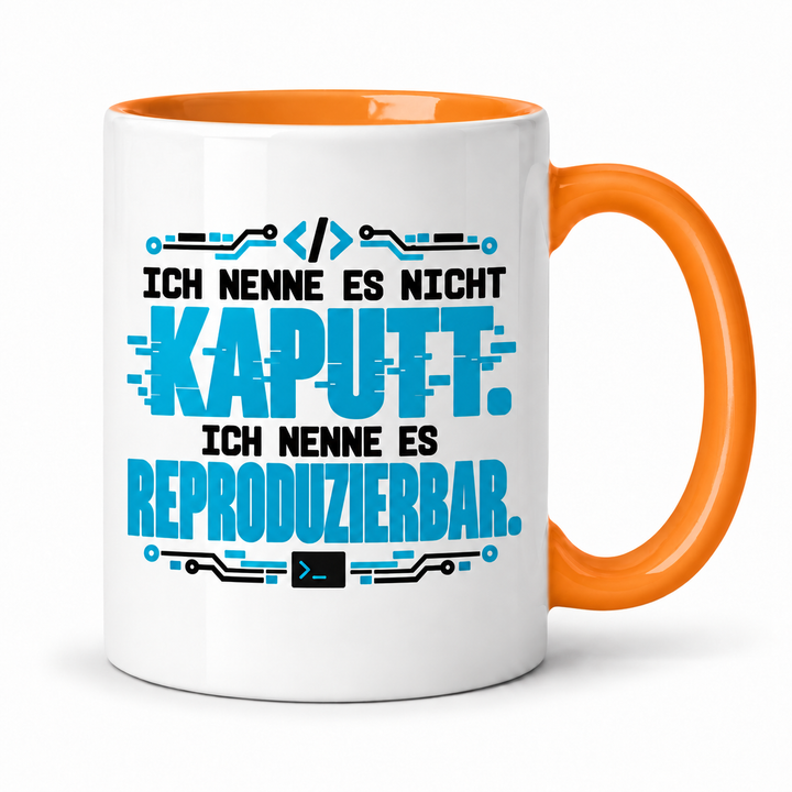IT-Tasse reproduzierbar in Orange – PEPAM Geschenke