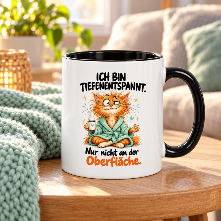 Katzen-Tasse – Ich bin tiefenentspannt – lifestyle