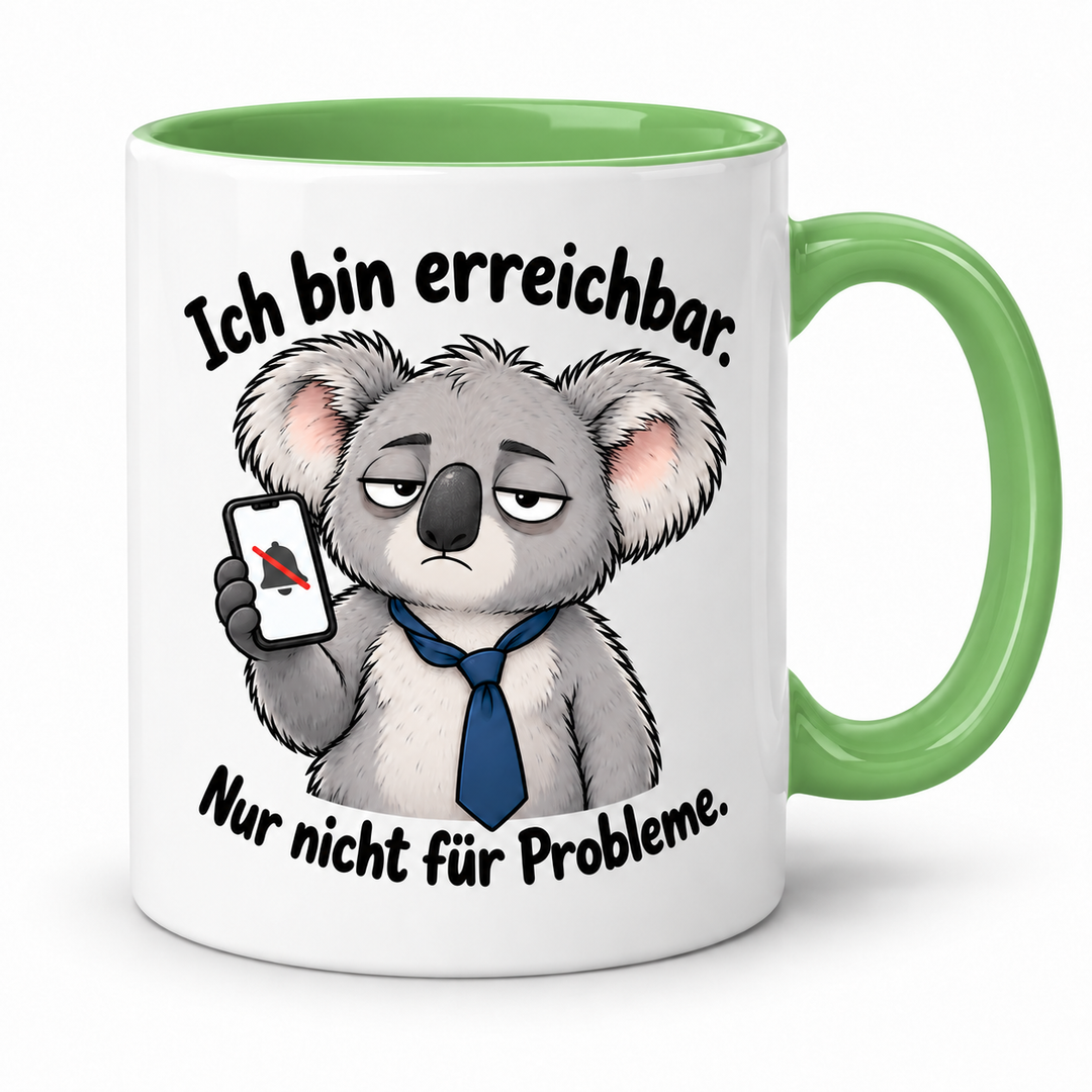 Lustige Koala-Tasse – Grün