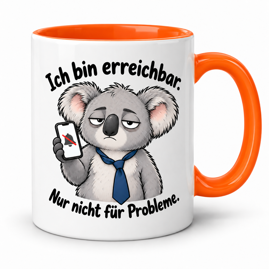 Lustige Koala-Tasse – Orange