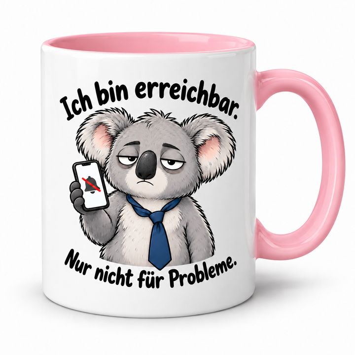 Lustige Koala-Tasse – Rosa