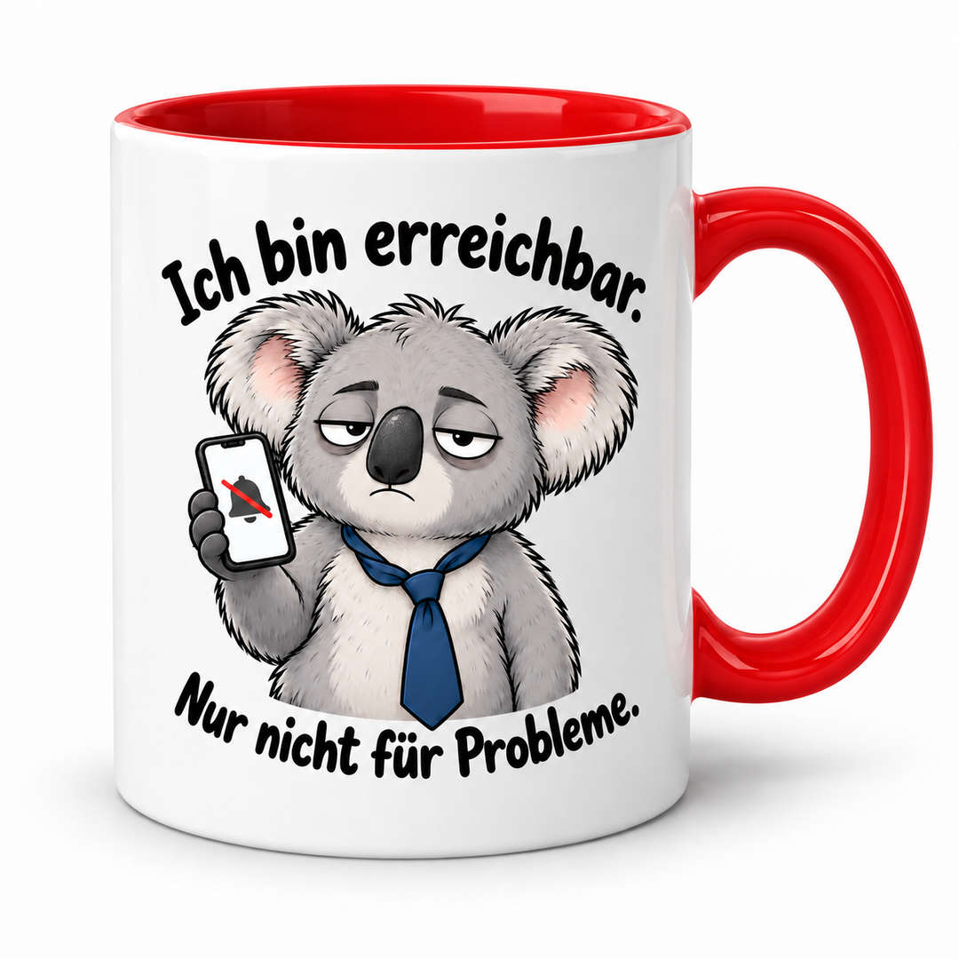 Lustige Koala-Tasse – Rot
