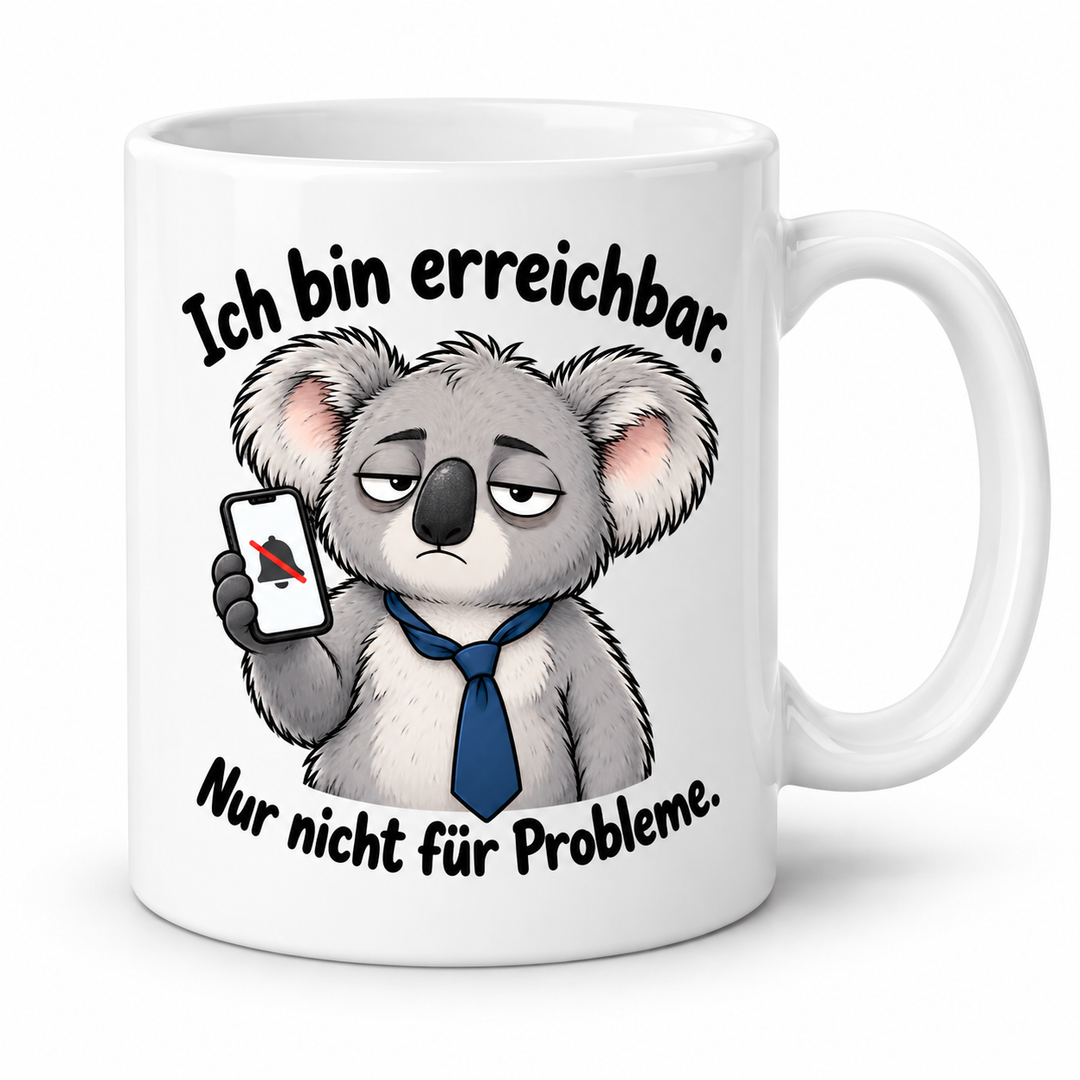 Lustige Koala-Tasse – Weiß