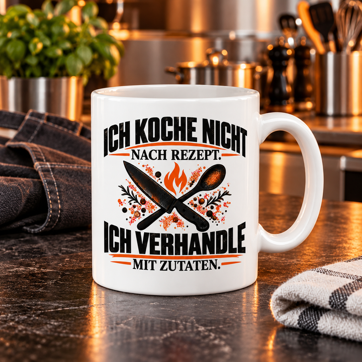 Koch-Tasse in moderner Profi-Küche