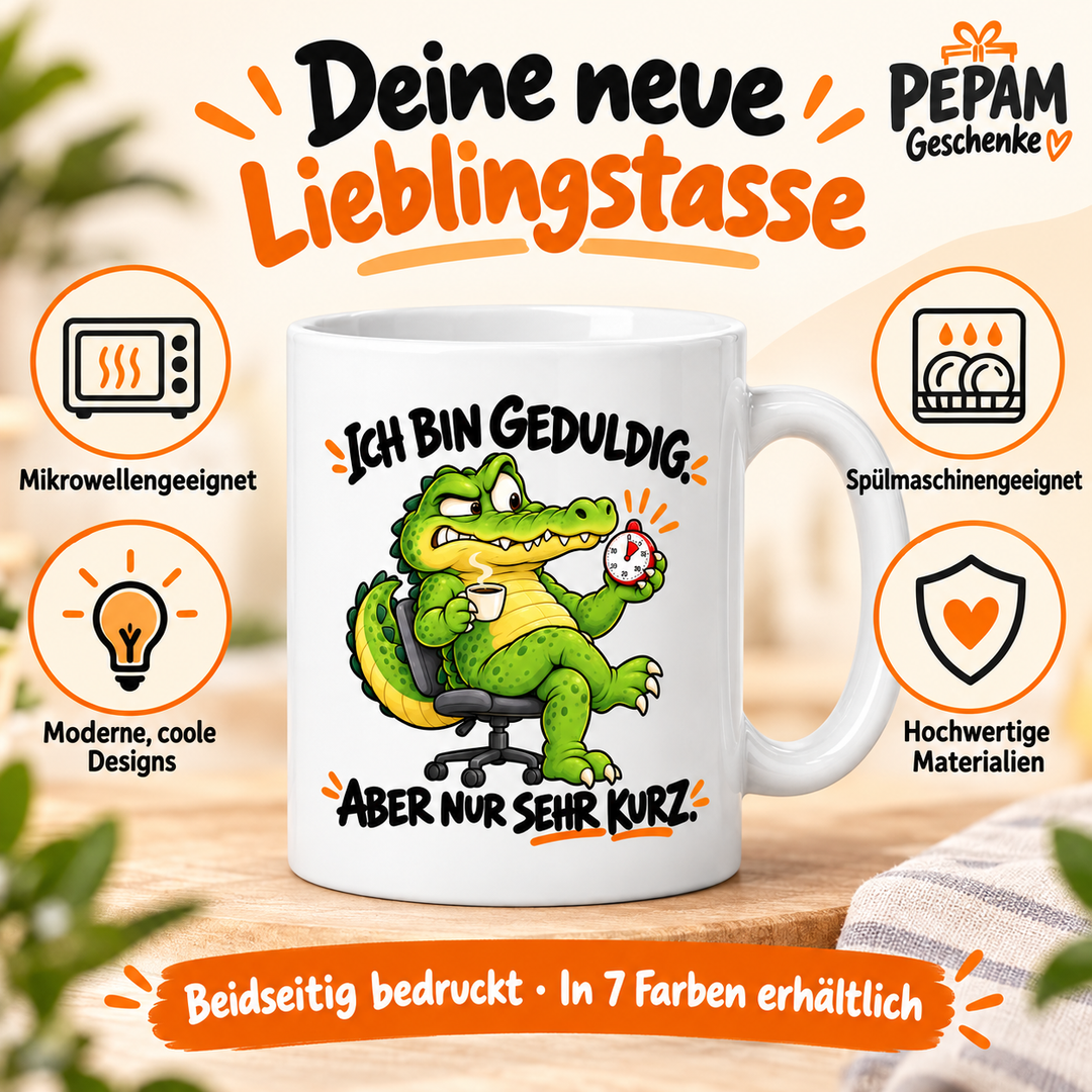 Produktvorteile der Krokodil-Tasse von PEPAM Geschenke