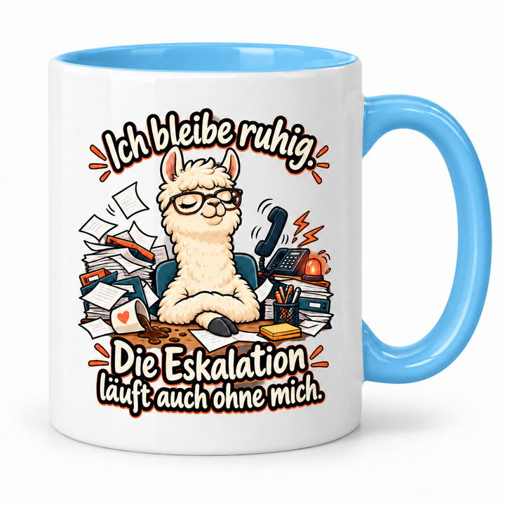 Lustige Lama-Tasse – Blau