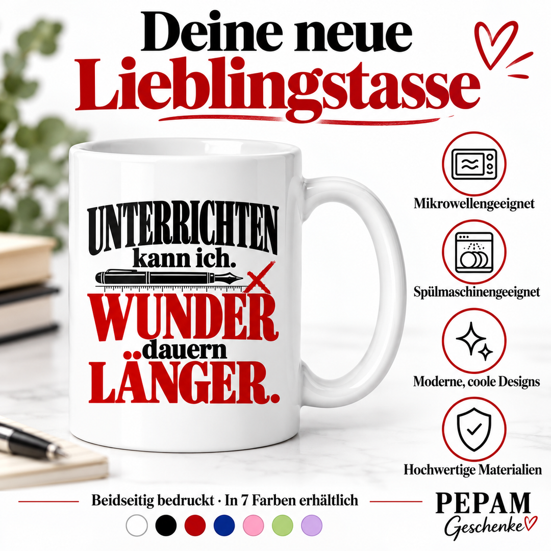 PEPAM Geschenke Lehrer-Tasse – Vorteile und 7 Farben