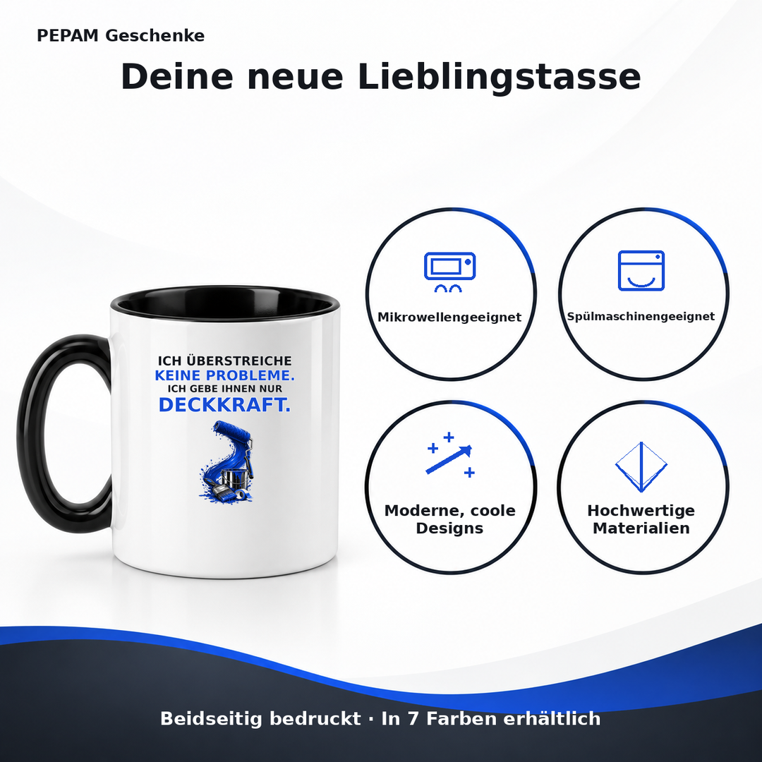 Vorteile der beidseitig bedruckten Maler-Tasse